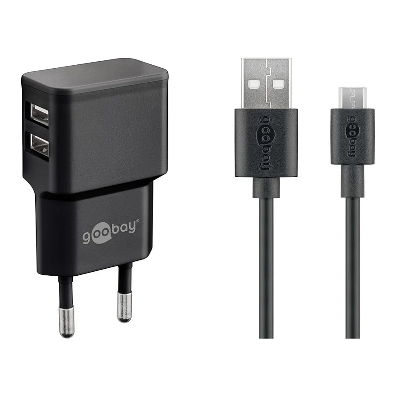 goobay Ladeakabel 12W schwarz
