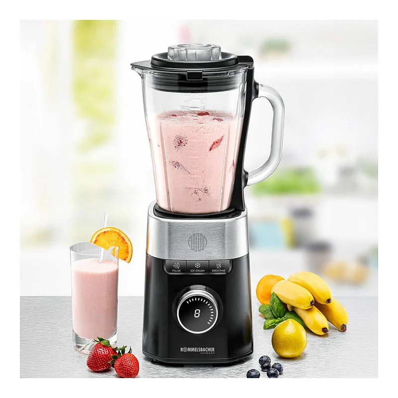 Rommelsbacher Standmixer MX 1260 (schwarz/edelstahl, 1200 Watt, 1,5 Liter)