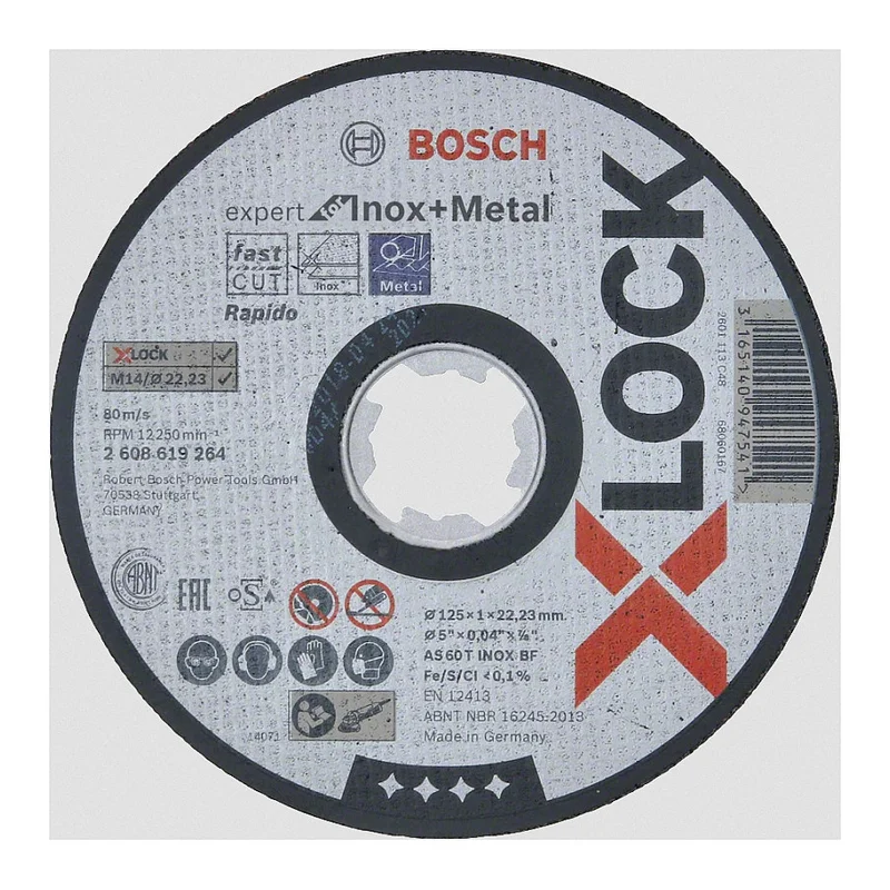 Bosch X-LOCK Trennscheibe 125mm Expert for Inox and Metal 2608619264