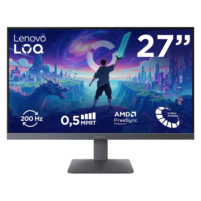 68,6 cm (27") 1920 x 1080 Pixel Lenovo 68F2GACBEU 16:9 Full HD IPS 0,5 ms 200 Hz HDR DisplayPort HDMI VESA