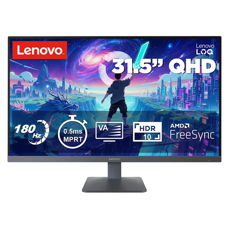 80 cm (31.5") 2560 x 1440 Pixel Lenovo 68F7GAC1EU 16:9 Wide Quad HD VA 0,5 ms 180 Hz HDR DisplayPort HDMI VESA