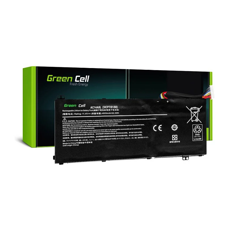Green Cell Laptop Akku AC14A8L AC15B7L für Acer Aspire Nitro V15 / 11.4V 3800mAh