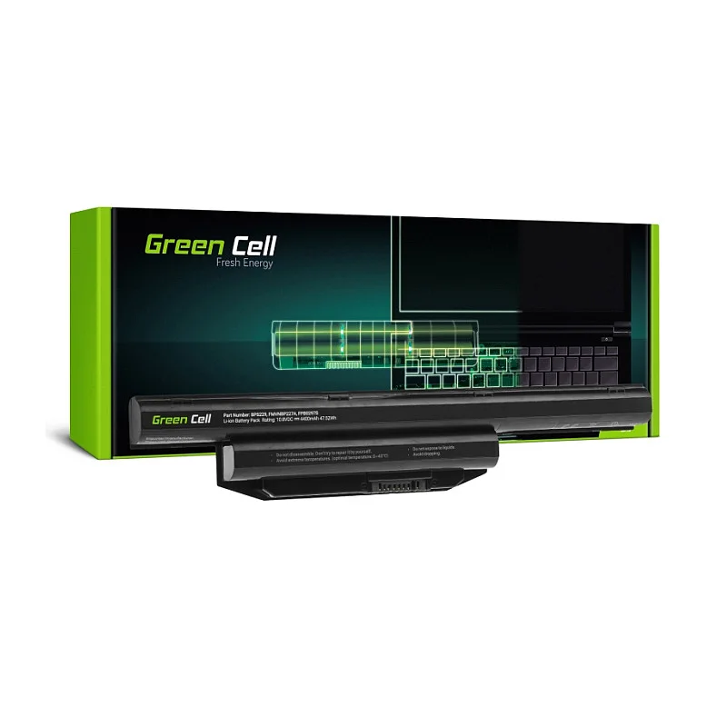 Green Cell Laptop Akku für Fujitsu LifeBook / 10.8V 4400mAh