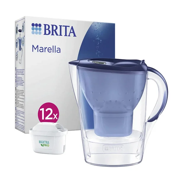 BRITA Tischwasserfilter Marella *blau* inkl. 12 Filter