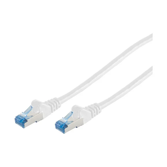 Patchkabel CAT6a RJ45 S/FTP PiMF 1m Weiß