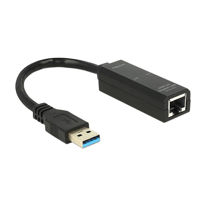 USB Typ-A Netzwerk Adapter Gigabit LAN 1 x RJ45 schwarz