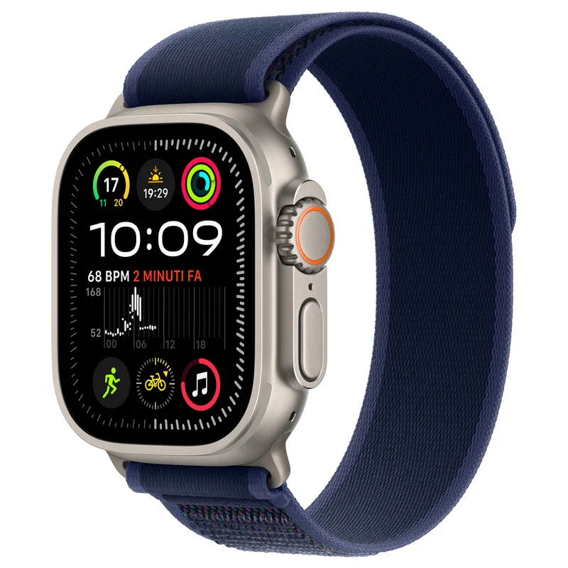 APPLE Watch Ultra 2 GPS + Cellular 49mm Natural Titanium Case with Blue Trail Loop - S/M