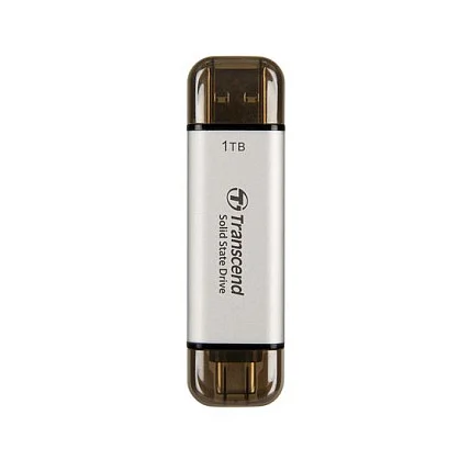 TRANSCEND ESD310S 1TB External SSD USB 10Gbps Type C/A Silver