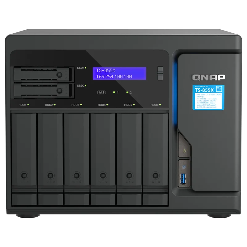 QNAP TS-855X-8G 8 Bay tower NAS Intel Atom C5125 8GB DDR4