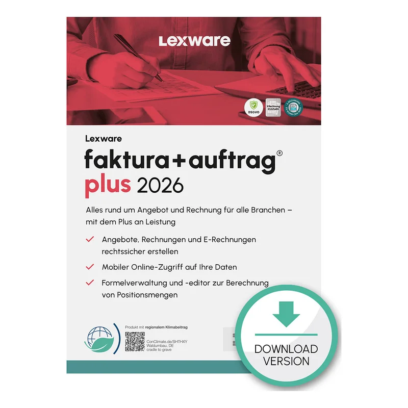 Lexware Faktura+Auftrag Plus 2026 - 1 Device, ABO - ESD-Download