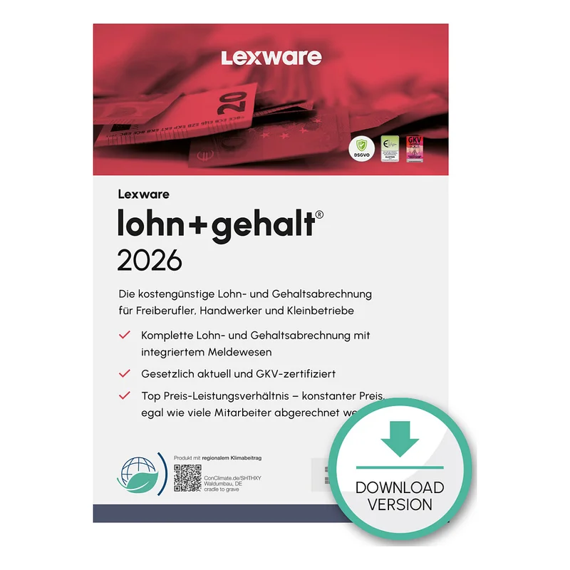 Lexware Lohn+Gehalt 2026 - 1 Device, ABO - ESD-Download