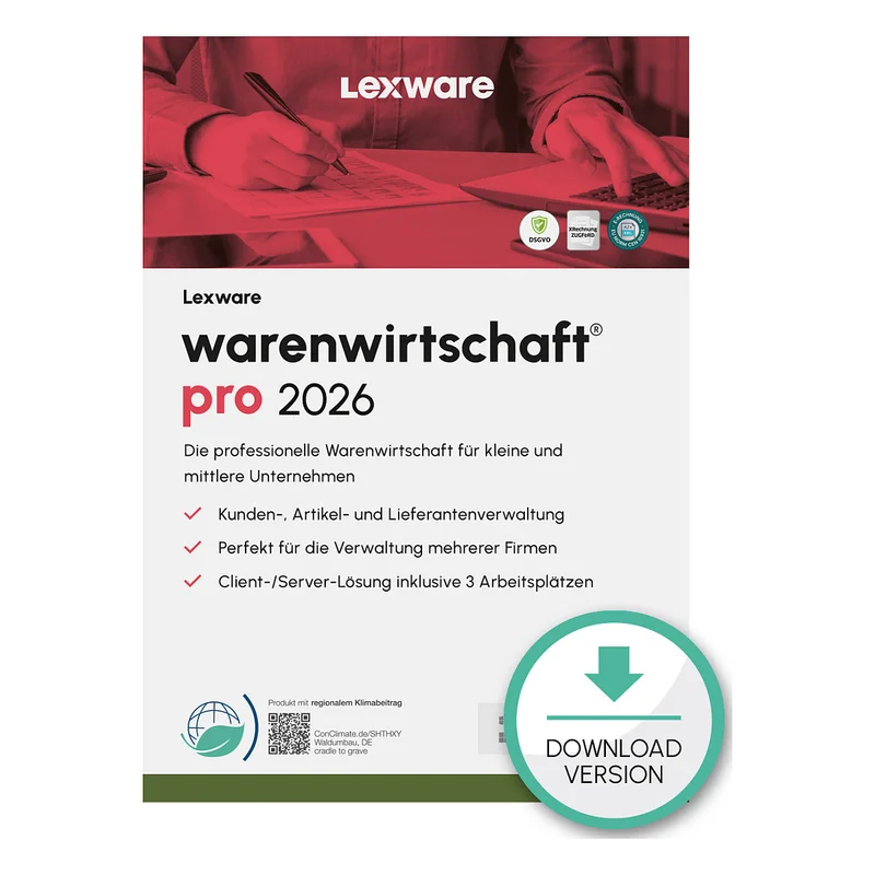 Lexware Warenwirtschaft Pro 2026 - 3 Devices, ABO - ESD -Download