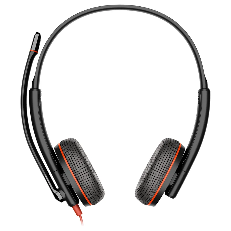 HP Poly Blackwire 3225 Stereo USB-C Headset +3.5mm Plug +USB-C/A Adapter (Bulk) (209747-201/209751-201)