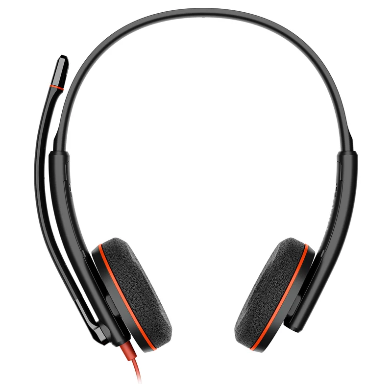 HP Poly Blackwire 3220 Stereo USB-C Headset +USB-C/A Adapter (Bulk) (209749-201/209745-201)
