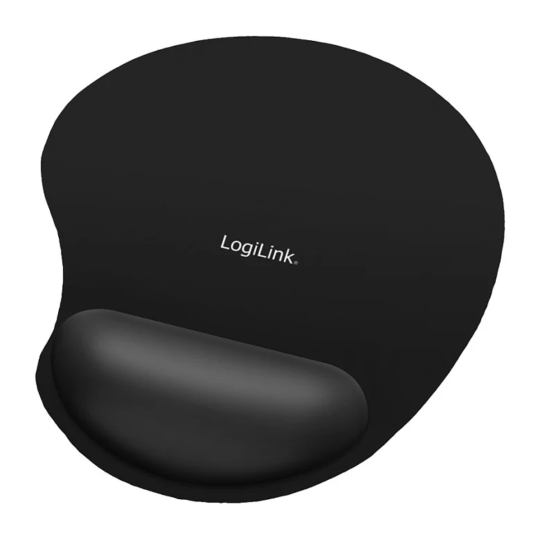 LogiLink Mauspad mit Silikongel Handballenauflage Schwarz