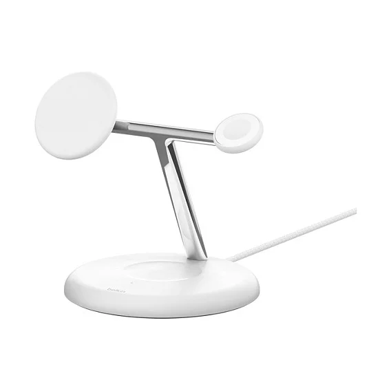 Belkin BoostCharge Pro 3-in-1-Ladestation mit Qi2, weiss