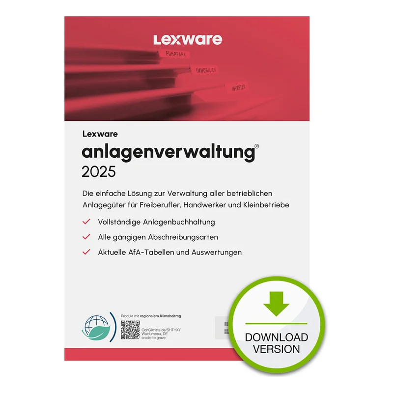 Lexware anlagenverwaltung 2025 Jahresversion (365 Tage) - ESD-Download