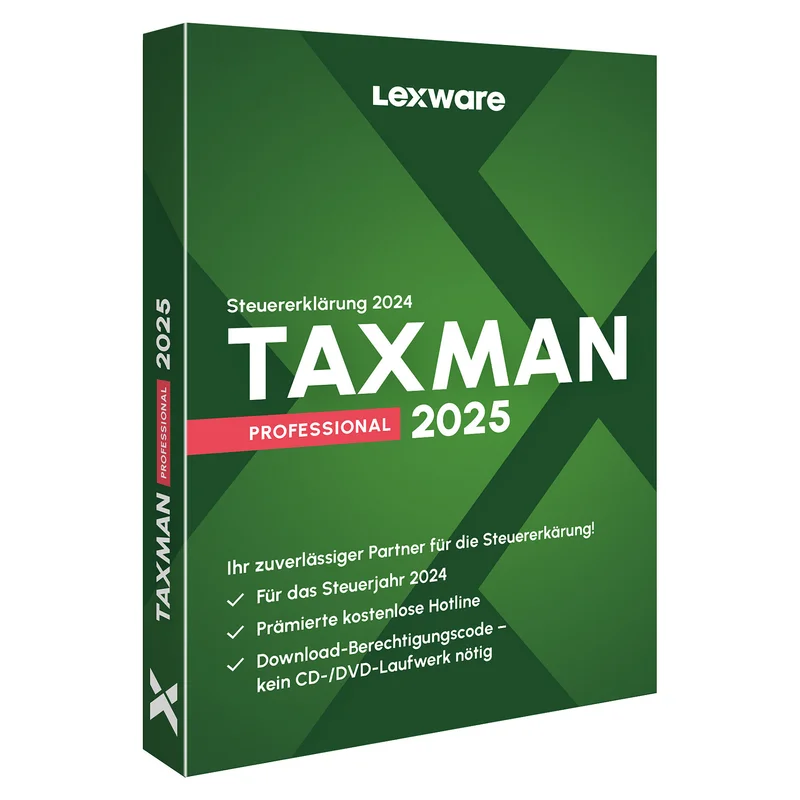 Lexware TAXMAN professional 2025 (1-Platz Lizenz) - ESD-Download