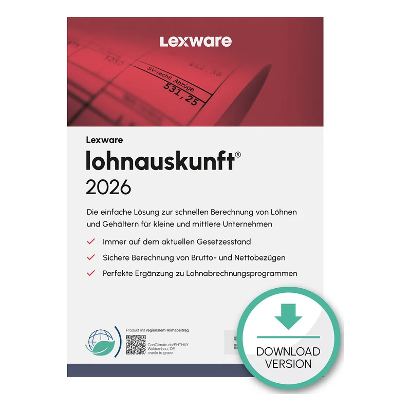 Lexware lohnauskunft 2026 - Abo-Lizenz, unbegrenzte Laufzeit - ESD-Download