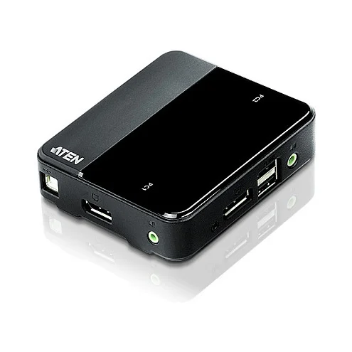KVM Desktop Switch 2-Port USB 4K DisplayPort 1.2 KVM Switch (KVM cables included) ATEN