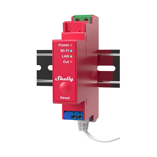 Shelly Relais "Pro 1PM" WLAN LAN Max. 16A 1 Kanal 1 Phase BT Messfunktion DIN-Rail