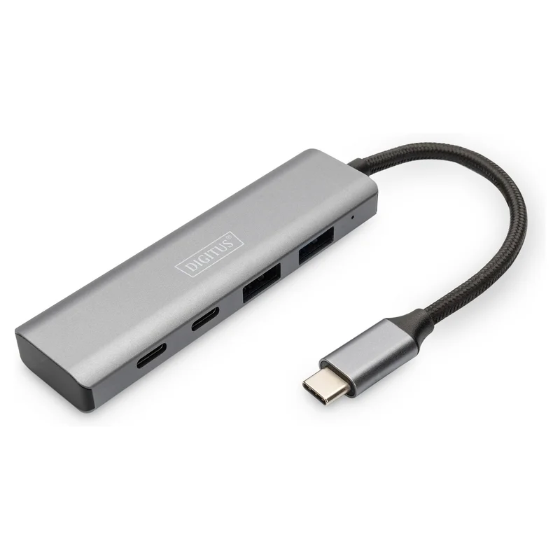 DIGITUS USB-C-Hub 4-Port 3.1 ->2xUSB A 2xUSB C int.Kabel