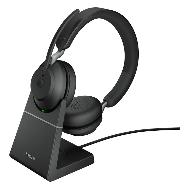Jabra Evolve2 65 Stereo MS + Ladestation + Link 380 USB-C, schwarz
