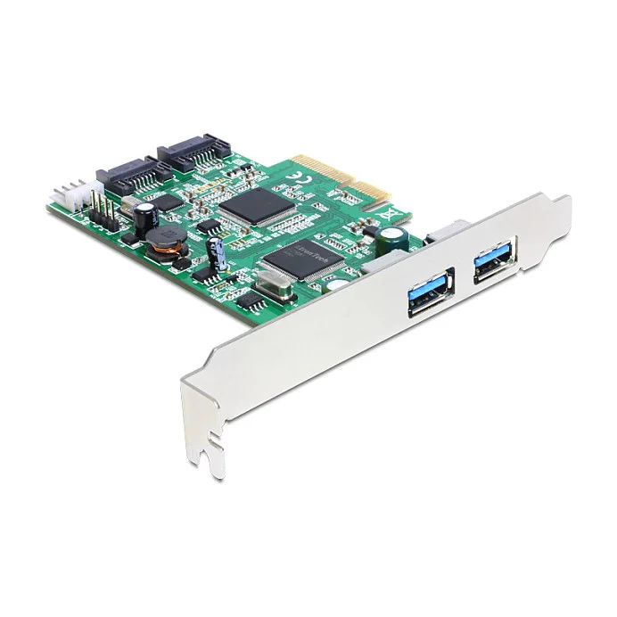 PCI Express x4 Karte > 2 x extern USB 3.0 + 2 x intern SATA 6 Gb/s