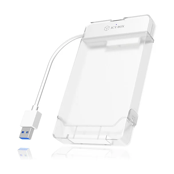ICY BOX IB-AC703-U3 USB-A 3.0 Adapter für 2.5" SATA HDD/SSD mit Kunststoffhülle