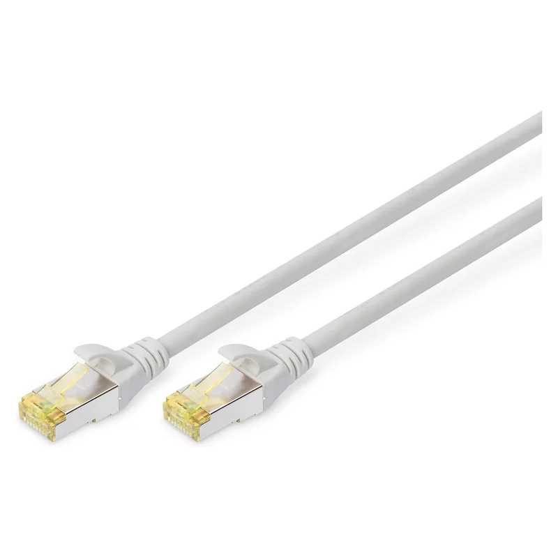 DIGITUS Patchkabel Cat6a S/FTP 2xRJ45 0.5m grau Hebelschutz Polybeutel